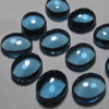 10x12 mm Oval - Gorgeous London Blue Topaz Colour - Quartz - eye Clean Cabochon 10 pcs